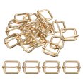 thumbnail image 1 of Deslizantes Hebillas, 40uds 25x20x4,8mm Metal Rectángulo Ajustador Tri-deslizante Hebilla Rodillo Pasador Correa Ajustador para Cinturón Bolsos DIY Accesorio, Dorado Tono, 1 of 5