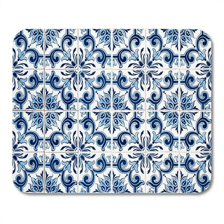 - KDAGR Pattern Closeup Detail of Old Portuguese Glazed Tiles Vintage Pottery Mousepad Mouse Pad Mouse Mat 9x10 inch