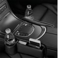 thumbnail image 2 of Black PU Leather Left Car Seat Gap Catcher Crevice Filler Storage Box Organizer, 2 of 5