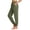 Army Green, variant on Summer Pants for Women Ruffle Elastic Waist Loose Fitting Lightweight Ruched Pants Casual Cinch Bottom Beach Trousers