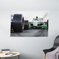 thumbnail image 1 of Cars Tapestry, Sports Theme Indy Cars on an Asphalt Road with Motion Blur Formula Race Print, Wall Hanging for Bedroom Living Room Dorm Decor, 60W X 40L Inches, Grey Black Green, by Ambesonne, 1 of 2