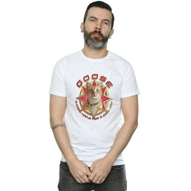 Marvel Mens Captain Marvel Goose Cool Cat T Shirt Walmart