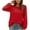 Red, variant on Timegard Flowy Tops for Women Chiffon Crew Neck Long Sleeve Tshirts Fall Travel Casual Loose Tops