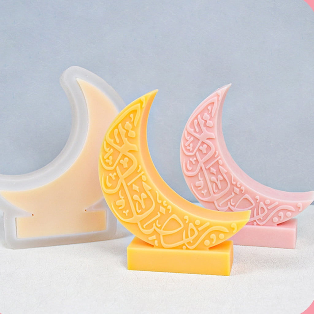 Moon Candle Silicone Moulds Handmade Candle Molds Moon Shaped Resin Castings Molds DIY Baking Molds Home Decorations