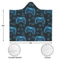thumbnail image 3 of Wearable Blanket,Neon Controllers Games Icons Black Pattern Hooded Wearable Sherpa Blanket for Adults & Teens,Winter Poncho Shawl Wrap Cape Thick Warm,50"x60", 3 of 5