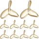 thumbnail image 1 of Dijes de cola de pez de oro de 18 quilates, 10 unidades, colgantes de latón con forma de cola de ballena y delfín, 9,7 x 9 x 3 mm, con argolla., 1 of 5