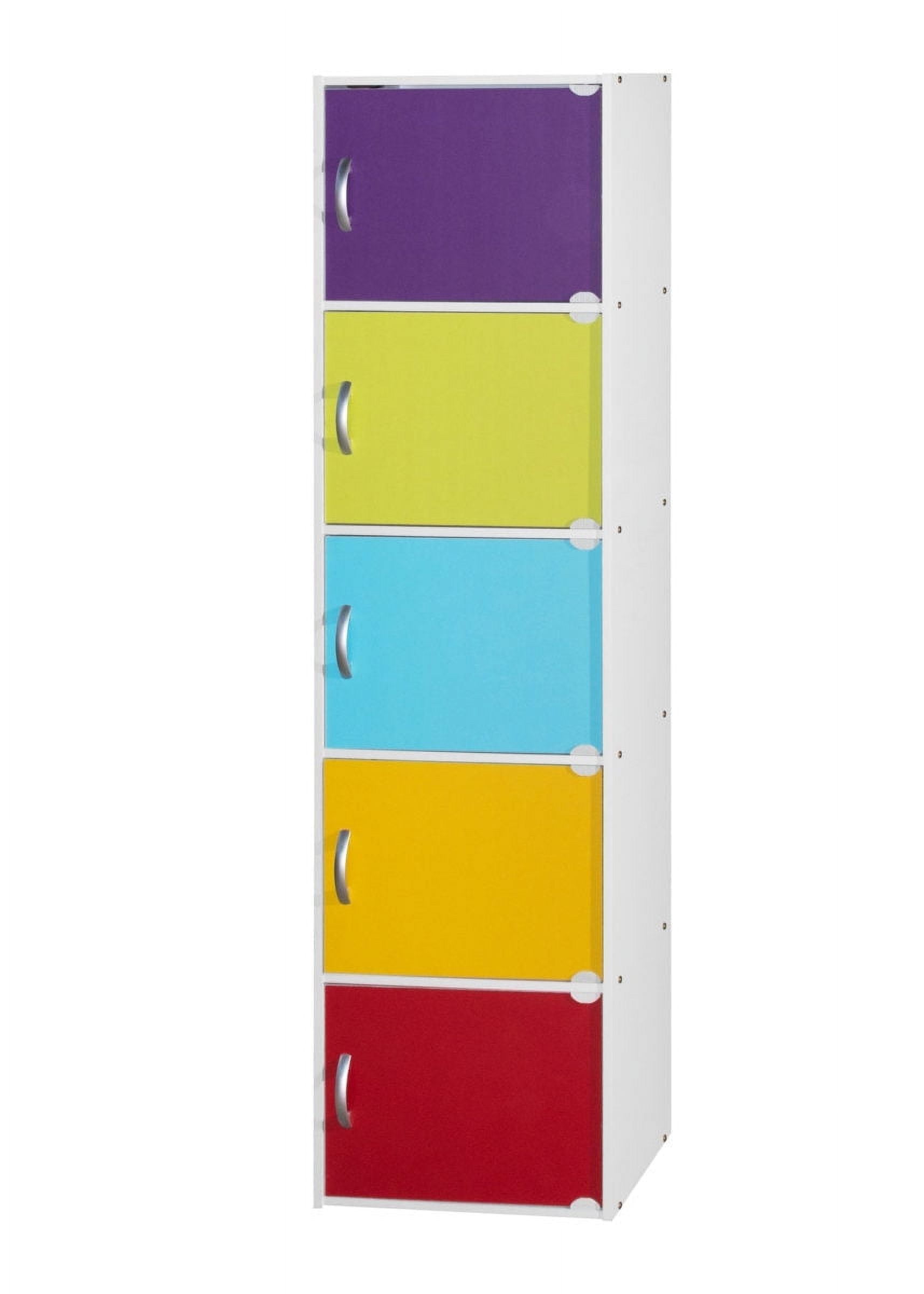 Hodedah 3-Shelf, 3-Door Multi-Purpose Bookcase Cabinet, Beech