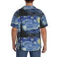 thumbnail image 3 of Kdxio Men'S Hawaiian Shirt For Men Short Sleeve Shirt The Starry Night Summer Casual Holiday Beach Button Down T-Shirts, 3 of 5