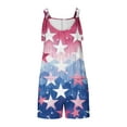 thumbnail image 4 of Moxiu Womens Independence Day Shorts Romper American Flag Overalls 4th of July Sleeveless Baggy Adjustable One Piece Patriotic Jumpsuit with Pockets 2025 Blue,XXXL, 4 of 6
