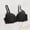 Black BK75B, variant on Bras Women Womens Underwear Gathered No Underwire Bras Solid Color Thin Brassiere Loose Casual Wear Gray 75B
