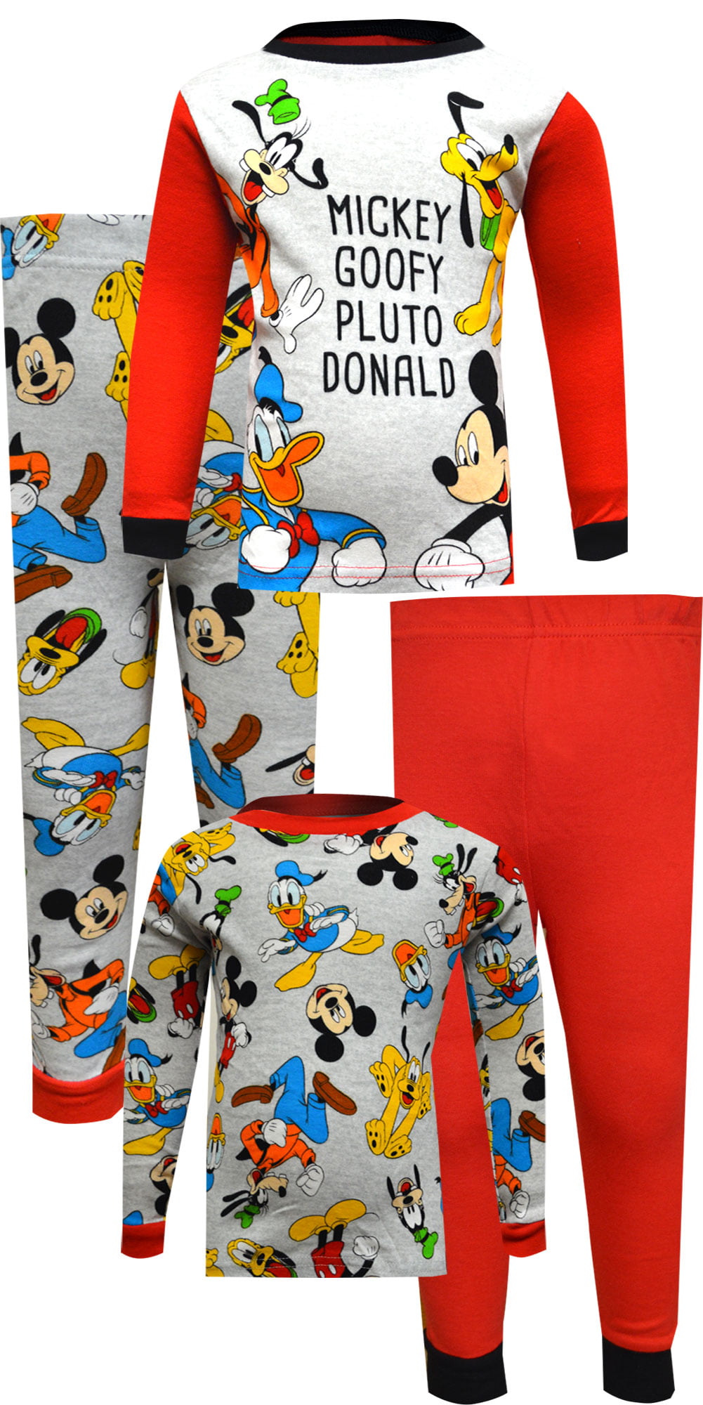 Disney Mickey Mouse & Pluto Toddler Boys' Holiday Christmas Pajama Set Size 3T 