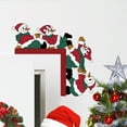 thumbnail image 2 of Santa Claus Wapiti Wooden Door Corner Sticker Holiday Party Door Corner Decoration Sticker, 2 of 4