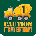 thumbnail image 4 of Inktastic 1st Birthday Construction Truck Cement Mixer Boys or Girls Baby Bib, 4 of 4