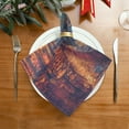 thumbnail image 2 of BZSMCE Satin Native Fab Cotton Dinner Napkin Parisian Cafes Along The Seine Reusable, 2 of 8