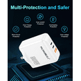 thumbnail image 3 of Entronix 50W Wall Charger – Dual USB-C & USB-A Fast Charging Plug, 3 of 5
