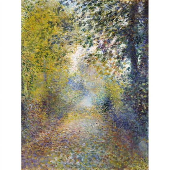 Renoir in The Woods Reproduction Painting Landscape Wall Art Poster Print Picture
