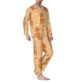 thumbnail image 3 of Bingfone Men'S Pajama Set 2 Piece Loungewear Pjs, Long Sleeve With Pajama Pants-Pineapples, 3 of 9