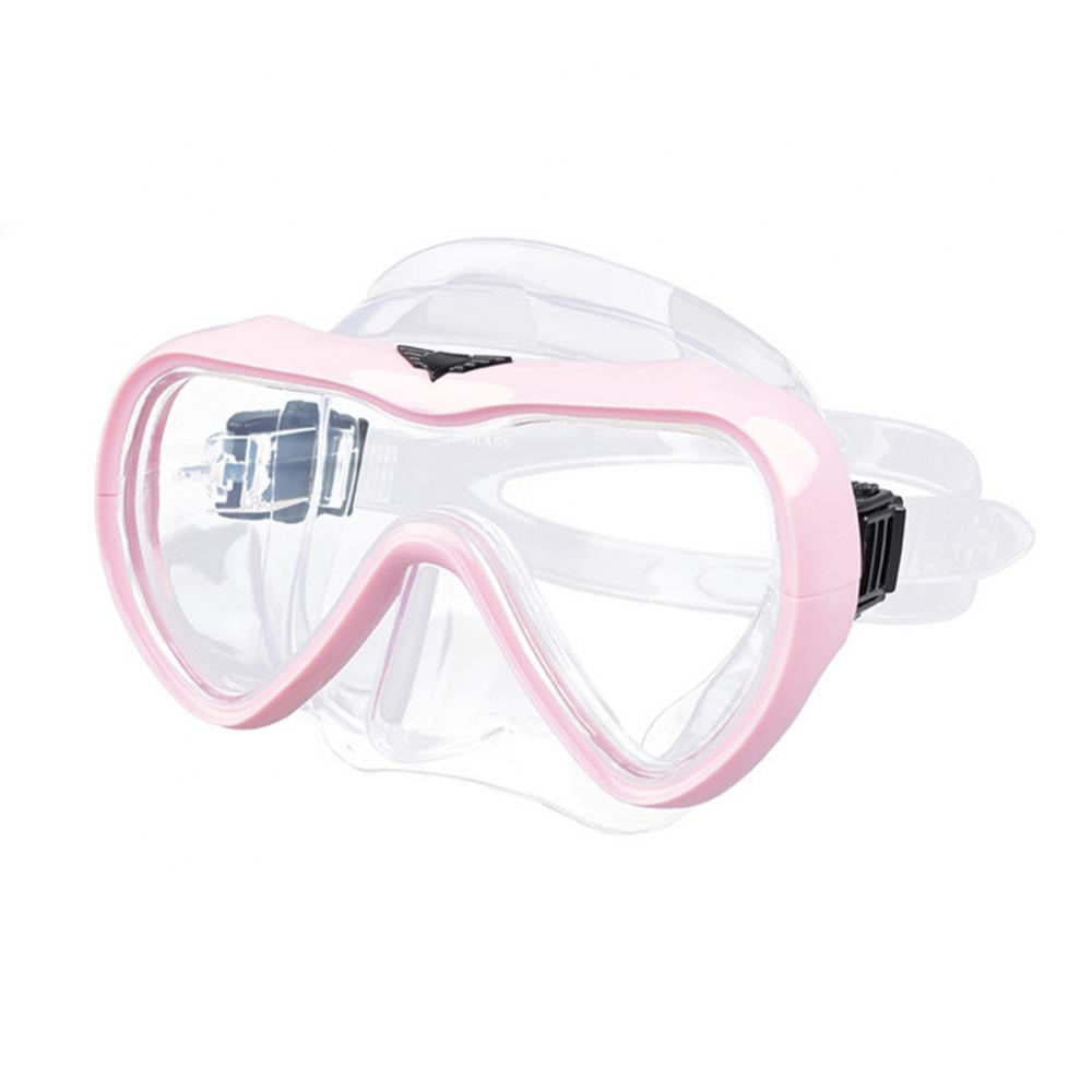 Latex Free Details about   Swim Goggles with Nose Cover Diving Mask Snorkeling Gear Kids 8 