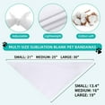 thumbnail image 2 of Gofshy Blank Dog Bandanas Small -1PCS, DIY Solid White Triangle Scarf Premium Cotton Handkerchief or Bib, Personalized Design Birthday/Party Fun Idea Gift for S&XS Pets, 2 of 8
