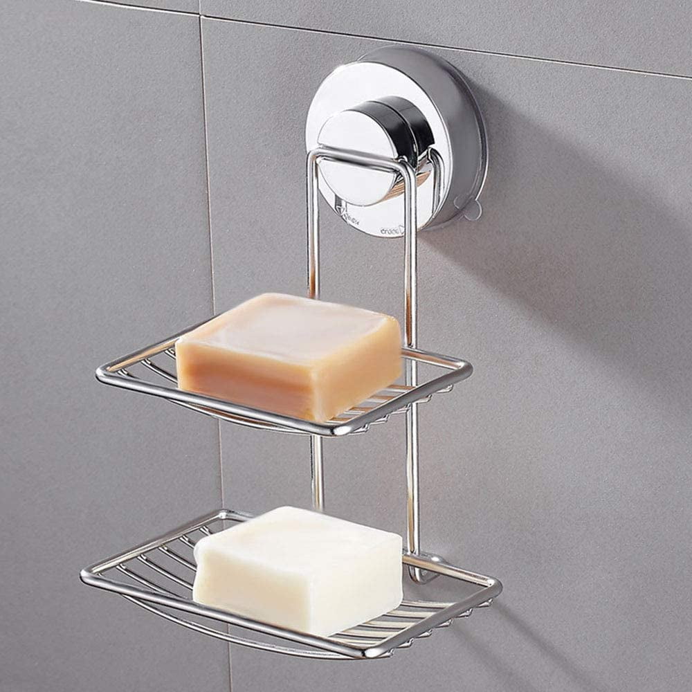 1 Pc Soap Dish Suction Cup ABS Durable Soap Saver Organizer Soap Holder for Home