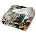 thumbnail image 5 of Custom Blanket with Photos Personalized Text Customized Blanket for Valentine's Day Gift for Husband Wife Girlfriend Boyfriend Father Mother's Day Christmas (1 Photos, 50“x40”) Blankets, 5 of 5