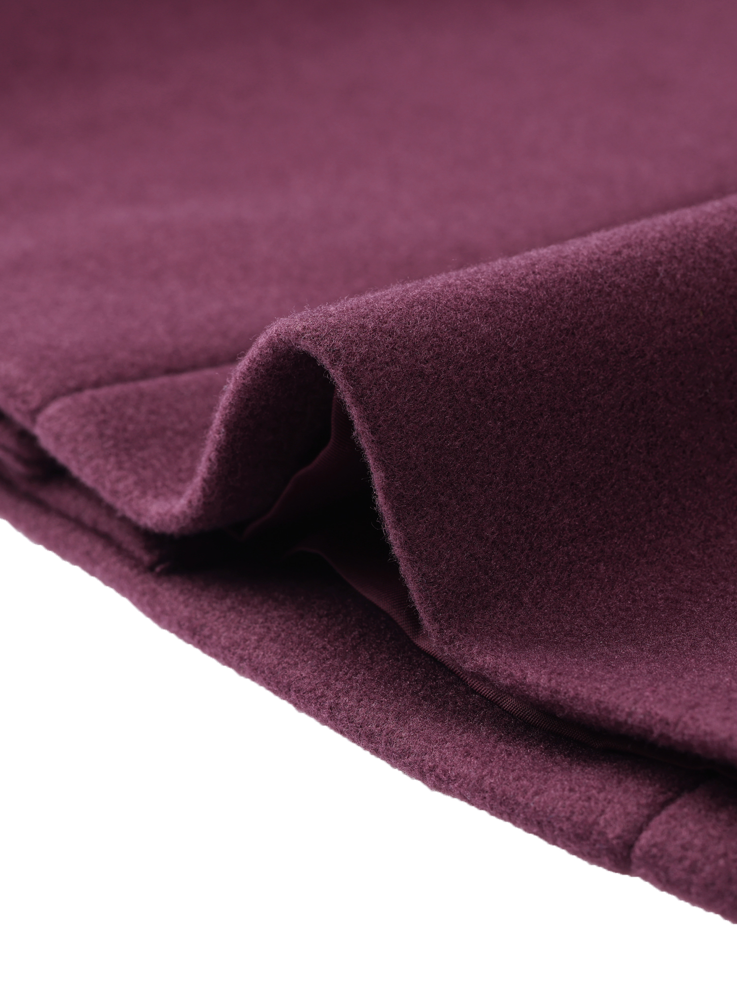 DARING DIVA Women's Lapel Collar One Button Overcoat with Belt S Purple