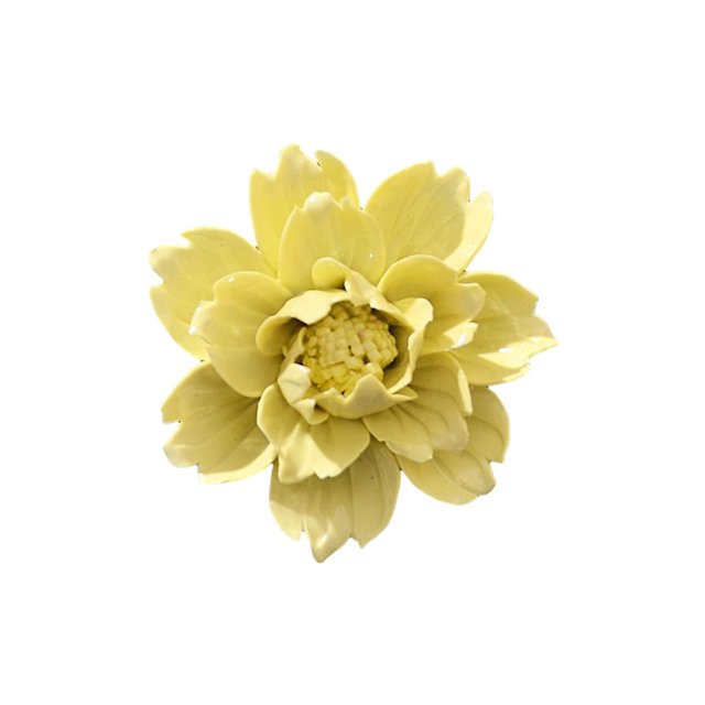 Advancent Flores de cerámica para colgar en la pared, manualidades para el hogar, adhesivo para el salón, TV, oficina, tienda, adornos Decoración del hogar Amarillo Medio