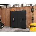thumbnail image 2 of Eiffel Storage Cabinet in Matte Black (Set of 2), 2 of 7