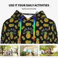 thumbnail image 4 of Wukai Pineapple Print Womens Hoodies Fleece Sweatshirts Long Sleeve Sweaters Pullover Fall Outfits Winter Clothes-Medium, 4 of 7