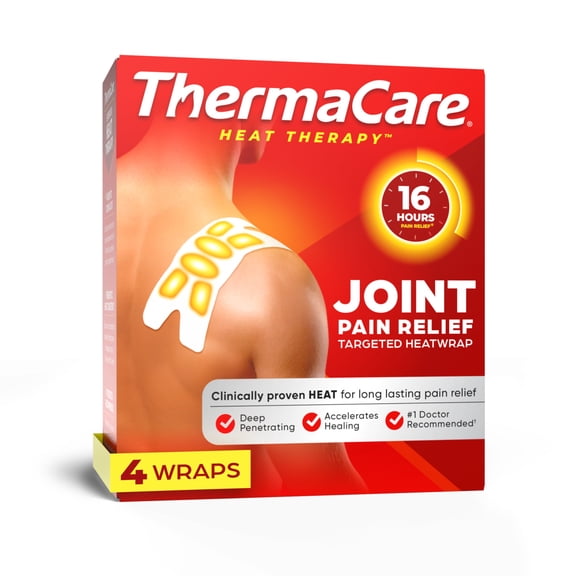 ThermaCare Joint Pain Therapy Heat Wraps, 4 Count, Pain Relief Patches