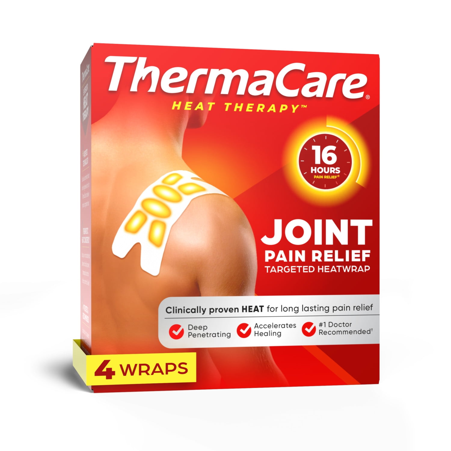 ThermaCare Joint Pain Therapy Heat Wraps, 4 Count, Pain Relief Patches
