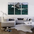 thumbnail image 2 of ARTCANVAS The Green Wave 1866 Canvas Art Print by Claude Monet - Size: 60" x 40" (1.50" Deep) (3-Piece), 2 of 9