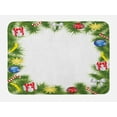 thumbnail image 1 of Christmas Bath Mat, Fir Branches Square Framework Xmas Noel Celebration in Vibrant Colors, Plush Bathroom Decor Mat with Non Slip Backing, 29.5" X 17.5", Multicolor, by Ambesonne, 1 of 2