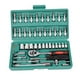 thumbnail image 3 of Juego de llaves de trinquete de 46 piezas Colamx kit de herramientas mecánicas destornillador verde, 3 of 8