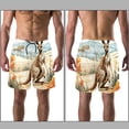 thumbnail image 3 of luoweisi Men's Beach Shorts Quick Dry Swim Trunks with Mesh Lining Kangaroo S, 3 of 5