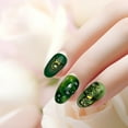thumbnail image 4 of 30Pcs Summer Press on Nails Medium Almond Fake Nails with 3D Flower Designs Starfish False Nails Heart Butterfly Lemon Stick on Nails Ocean Beach Acrylic Nails Pearl Floral Glue on Nails for Women-E, 4 of 6