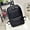 Black, variant on Mens Backpack, Business Backpack College School Bookbag PU Leather Travel Backpack-Black