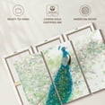 thumbnail image 6 of Elephant Stock Spring Peacock I Wall Art - Horizontal Multi Panel Canvas - Living Room Wall Decor - Animal Multi Panel - Turquoise And White Decor By James Wiens - 65" x 42", 6 of 8