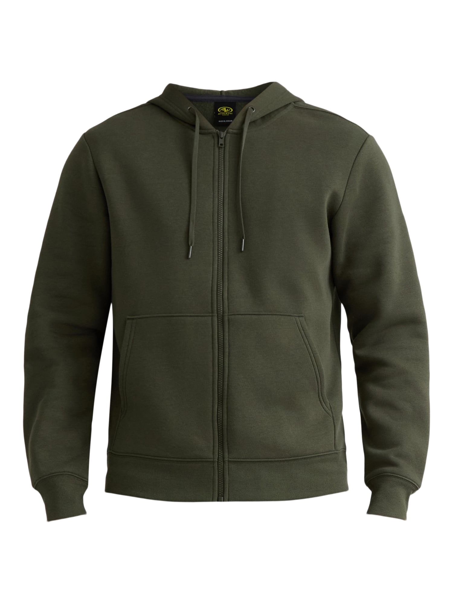 Athletic Works Men's and Big Men's Zip Up Fleece Hoodie Sweatshirt, Sizes S-5XLT