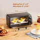 thumbnail image 3 of Elite Gourmet ETO236 - Horno tostador personal compacto de 2 rebanadas con temporizador de 15 minutos y temperatura ajustable, hornear, asar y tostar, color negro, 3 of 5