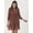 Brown, variant on DressBerry Women’s Printed Poly Georgette Mandarin Collar Long Balloon Sleeves Light Weighted Tiered Hem Above Knee Length Casual&nbsp;Summerwear Beachwear Partywear All Purpose One Piece Dress