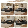 thumbnail image 2 of Toject 108" Modular Sectional Sofa, Modern Cloud Couch with Ottoman, No Assembly Required, U-shaped Sofa for Living Room, Gray, 2 of 9