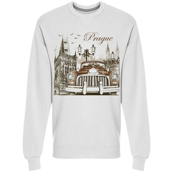 Prague Retro Sketch Sweatshirt Men -Image by Shutterstock, Male XX-Large