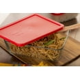thumbnail image 3 of 11-Cup Glass Food Storage Container with Red Lid, Airtight Food Storage Containers, Ideal for Pantry Organization, Meal Prep, and Leftovers, 3 of 4