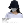 thumbnail image 7 of Women's Packable Reversible Solid Color Bucket Hat UV Sun Protection Wide Brim Summer Beach Cap, 7 of 7