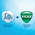 thumbnail image 2 of Puffs Plus Lotion with the Scent of Vick's Facial Tissue, 1 Family Size Box, 88 Tissues per Box,, 2 of 17