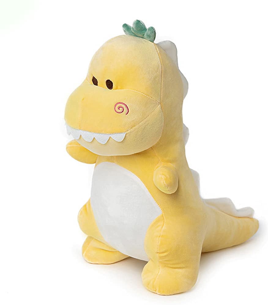 yellow stuffed dinosaur