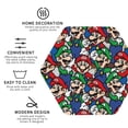 thumbnail image 3 of Lsque Mario Pattern 4" Drink Coasters Set of 4, PVC Leather Absorbent Coasters, Table Coaster Set Decorative Coffee Cup Coasters Housewarming Gift, 3 of 7