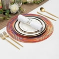 thumbnail image 5 of Round Woven Placemats Set of 6, 15-Inch Rainbow Colorful Boho Circle Placemats, Heat Resistant and Non-Slip for Kitchen Dining Table Decor, 5 of 14