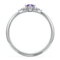 thumbnail image 4 of Bague Ovale avec Accents d'Épaule - Améthyste (Février), 4 of 5